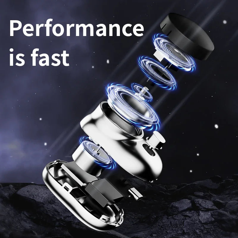 RESUXI Men’s Mini Electric Razor – Wet & Dry Rechargeable Shaver, Portable Pocket Rotary Beard Trimmer with Fast Charging