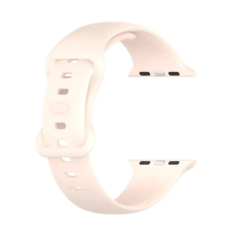 Silicone Strap for Apple Watch Series 9 8 7 6 5 4 3 SE (38mm 40mm 41mm 42mm 44mm 45mm 49mm) – Soft Rubber Sport Band for Men, Women & Kids – Compatible with W26 W37 W46 W56 FK88 IWO7 Pro Max Plus Smartwatch