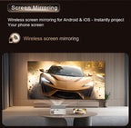 Everycom Vortex 4k Portable Projector Android TV 11 600ANSI Lumens 1080p Full Hd Wifi6 Bluetooth Speaker Home Theater For Phones