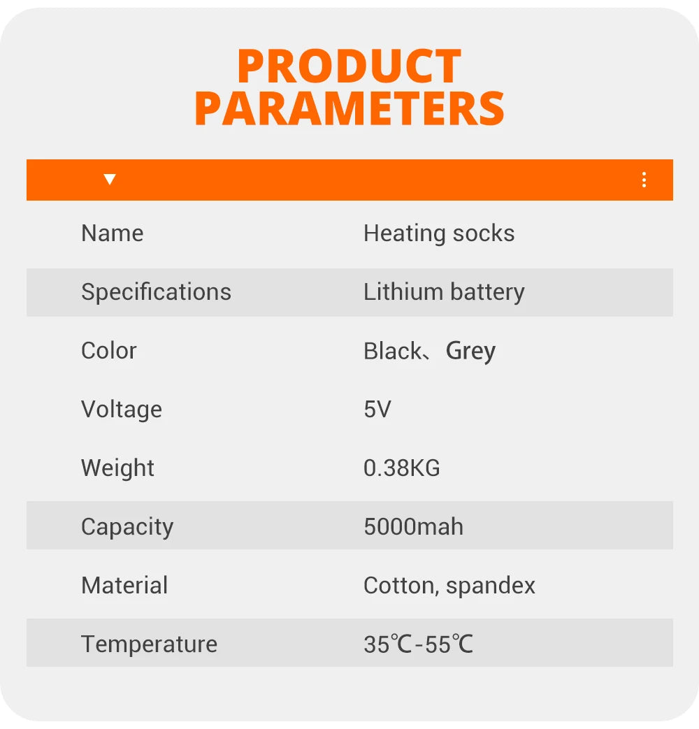 Heated Socks Winter Warm Snowmobile Skiing Heated Socks Rechargeable Outdoor Sport Thermal Heated Foot Warmer Ski Sports