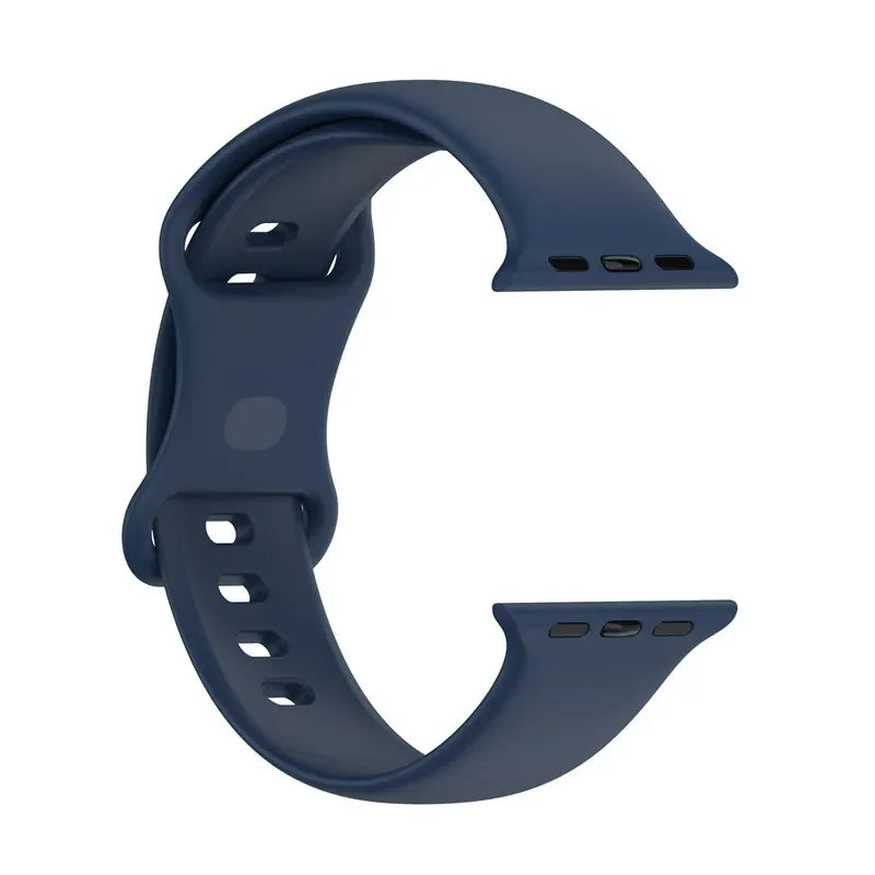 Silicone Strap for Apple Watch Series 9 8 7 6 5 4 3 SE (38mm 40mm 41mm 42mm 44mm 45mm 49mm) – Soft Rubber Sport Band for Men, Women & Kids – Compatible with W26 W37 W46 W56 FK88 IWO7 Pro Max Plus Smartwatch