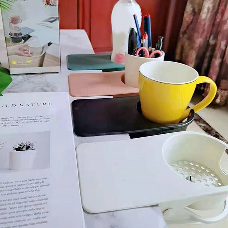 ABS Cup Holder Automotive Creativity Table Side Water Cup Holder Office Desk Computer Desk Fixed Cup Holder