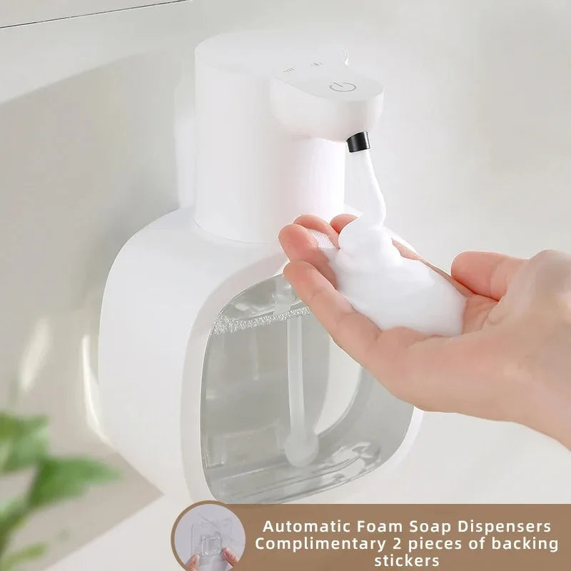 New Wall Mounted Automatic Soap Dispenser Foam Smart Hand Washing Machine 500ml Liquid Rechargeable Bathroom Induction Sensor.