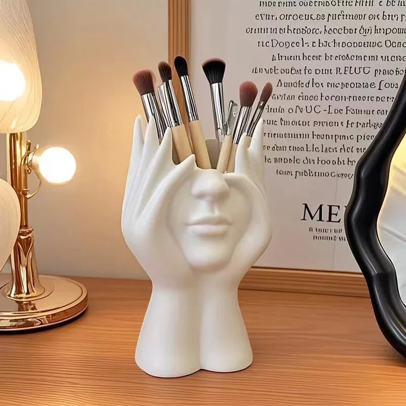 1/2pcs Creative Human Body Art Styling Office Supplies Desktop Multifunctional Storage Pen Holder Makeup Brush Holder Decoration
